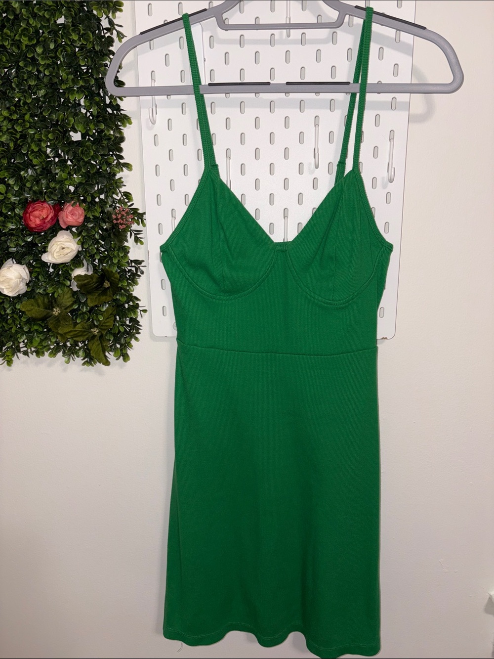 wild fable Emerald Green Spaghetti Strap Mini Dress